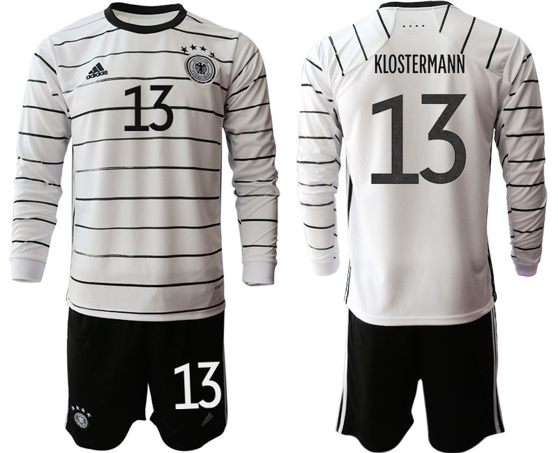 Men 2021 World Cup National Germany home long sleeve #13 white Soccer Jerseys->germany jersey->Soccer Country Jersey